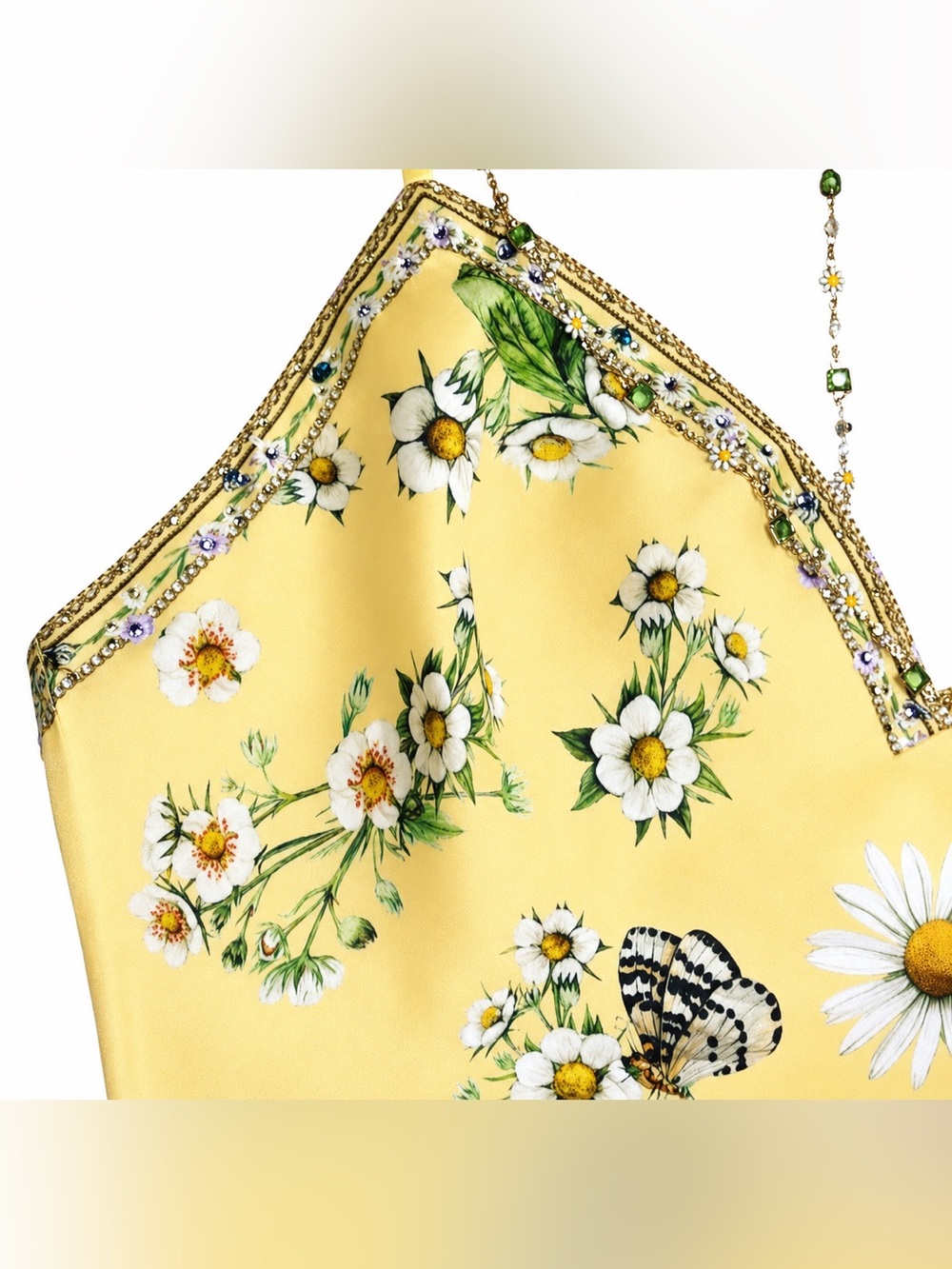 CAMILLA SILK FLORAL DAISY CHAINS DETAIL SLIP STRAPPY MAXI DRESS - Picture 12 of 14